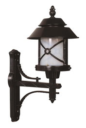 Opviq Lámpara de Pared Exterior Negro y Blanco BAP-68199-BSY
